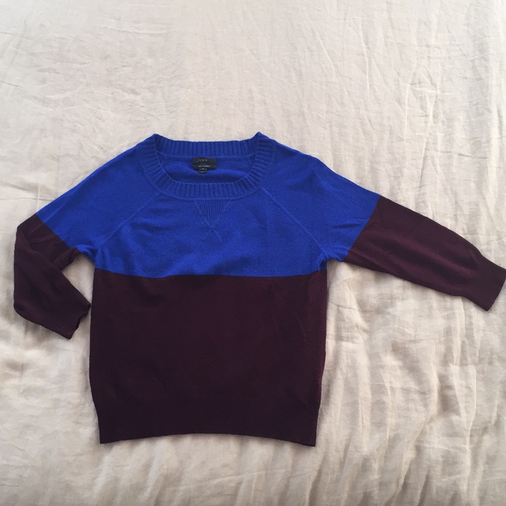 Jcrew colorblock sweater, sz medium